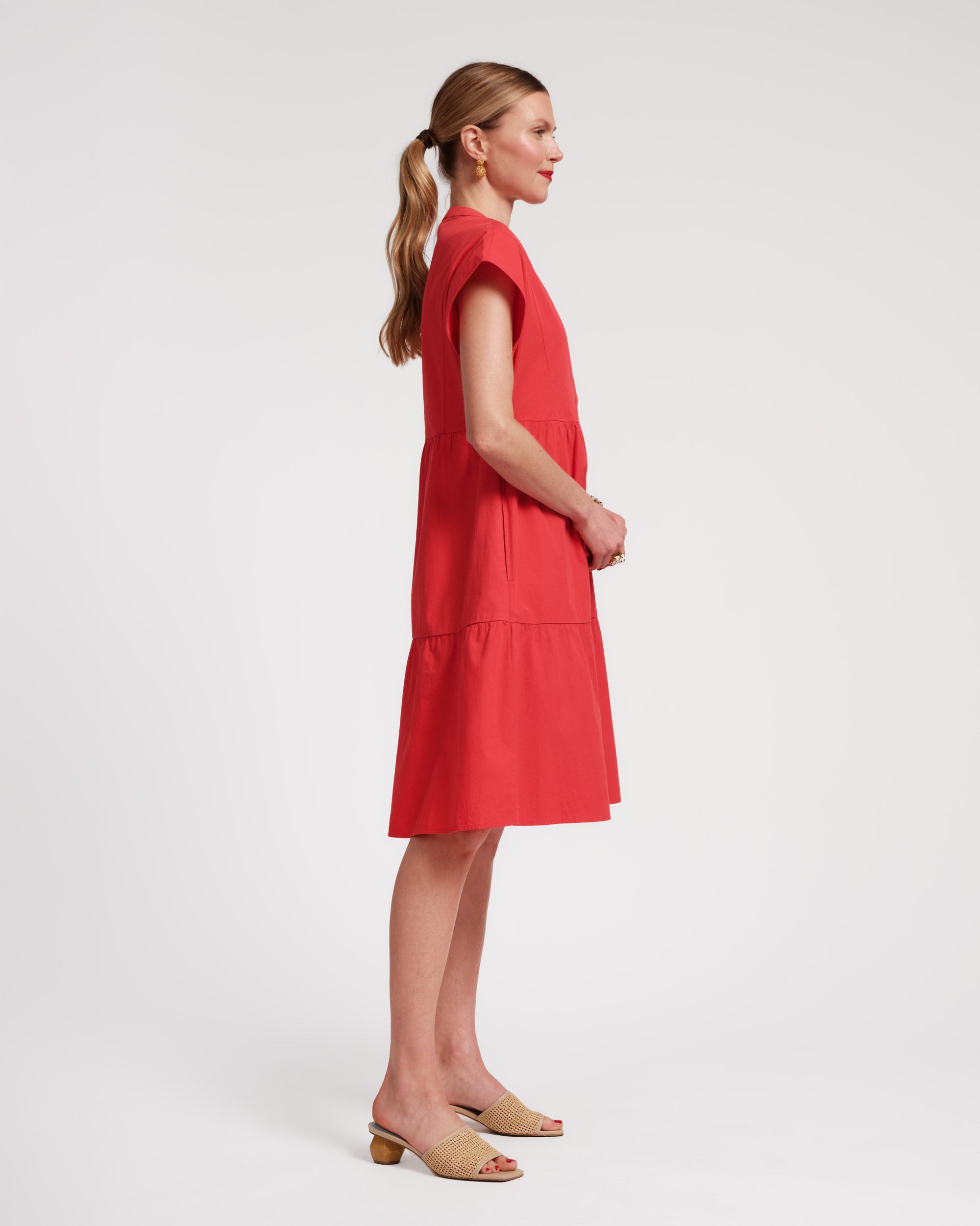 Breezy Mini Dress in Red - Lightweight Summer Dress for Beach, Vacation & Casual Outings