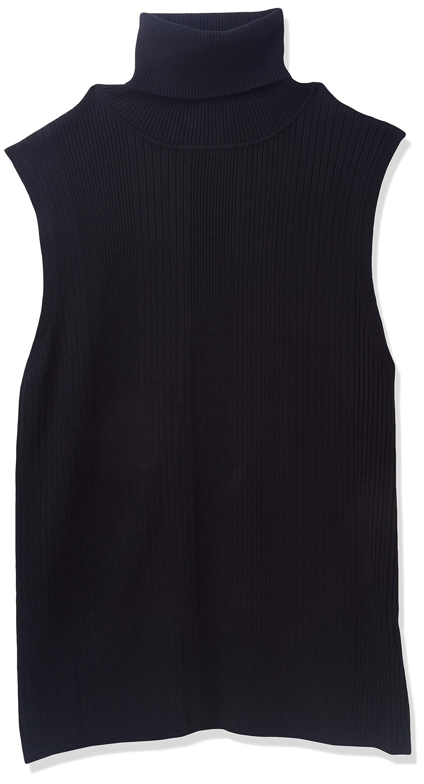 525 America Women's Sleeveless Variegated Ribbed Turtleneck Top - Casual Wear, Layering Piece for Fall & Winter, Office & Weekend Outfits