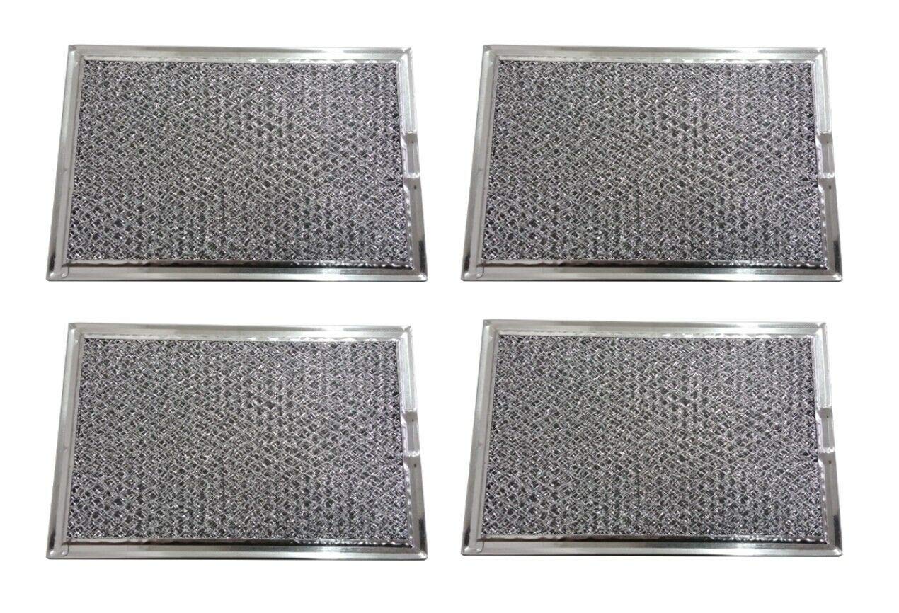 Samsung Microwave Grease Filter 5 x 7 5/8 Inches (4 Pack) - Replacement Filters for GE, LG, Whirlpool Microwaves - Perfect for Kitchen Cleaning & Maintenance