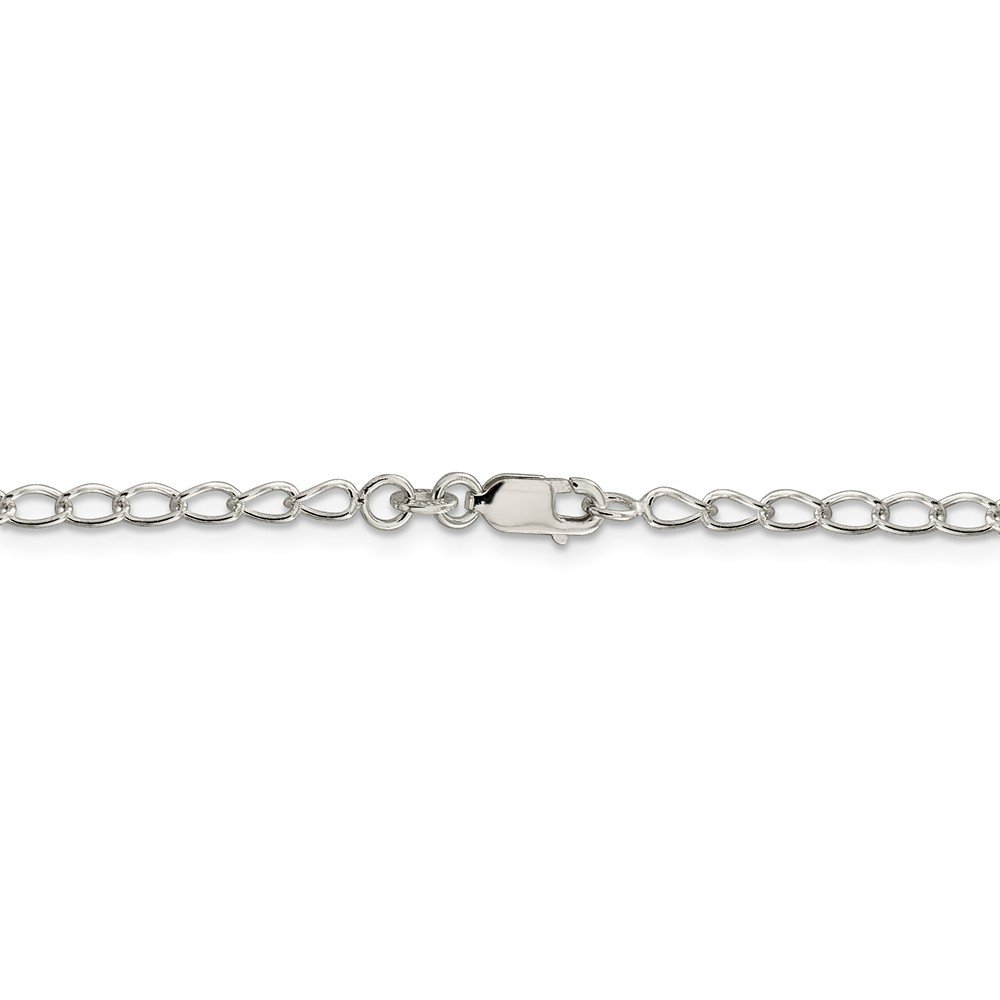 Sterling Silver 3mm Half Round Wire Curb Chain Bracelet Necklace - Perfect for Everyday Wear, Layering & Gift Giving