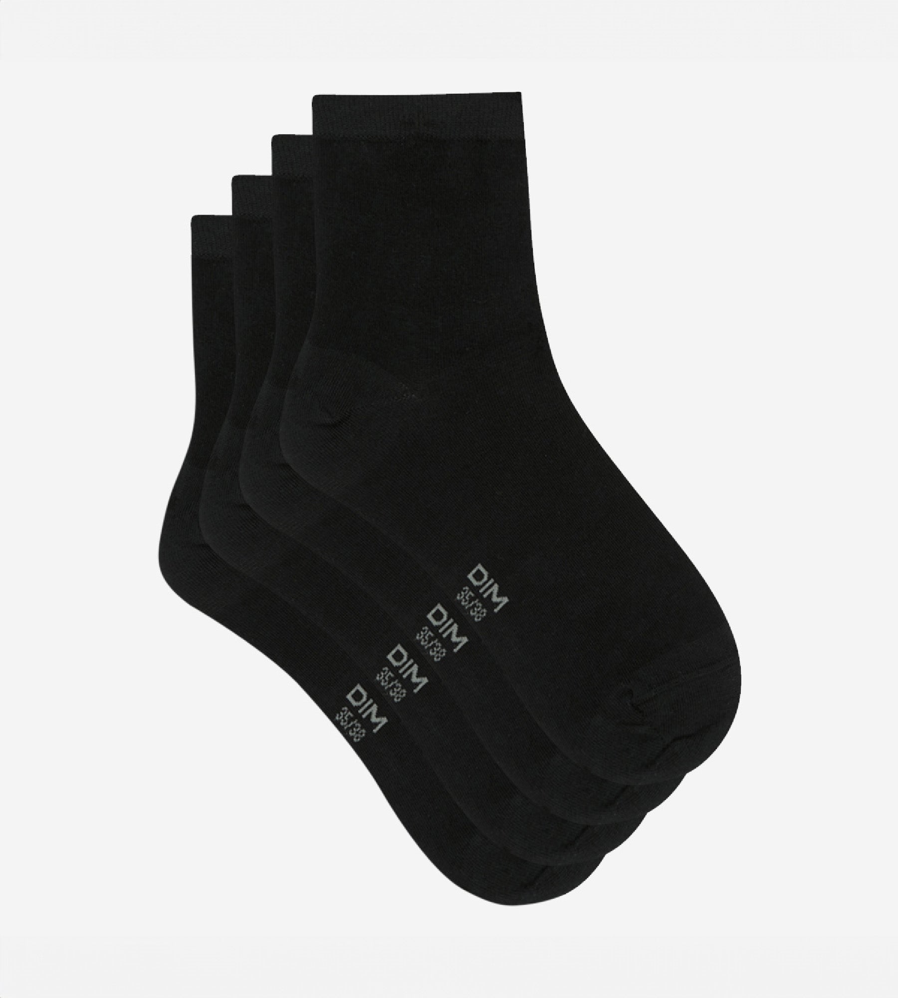 2 Pairs Women's Black Ankle Socks - Soft Breathable Cotton Casual Socks for Everyday Wear, Workout & Lounge