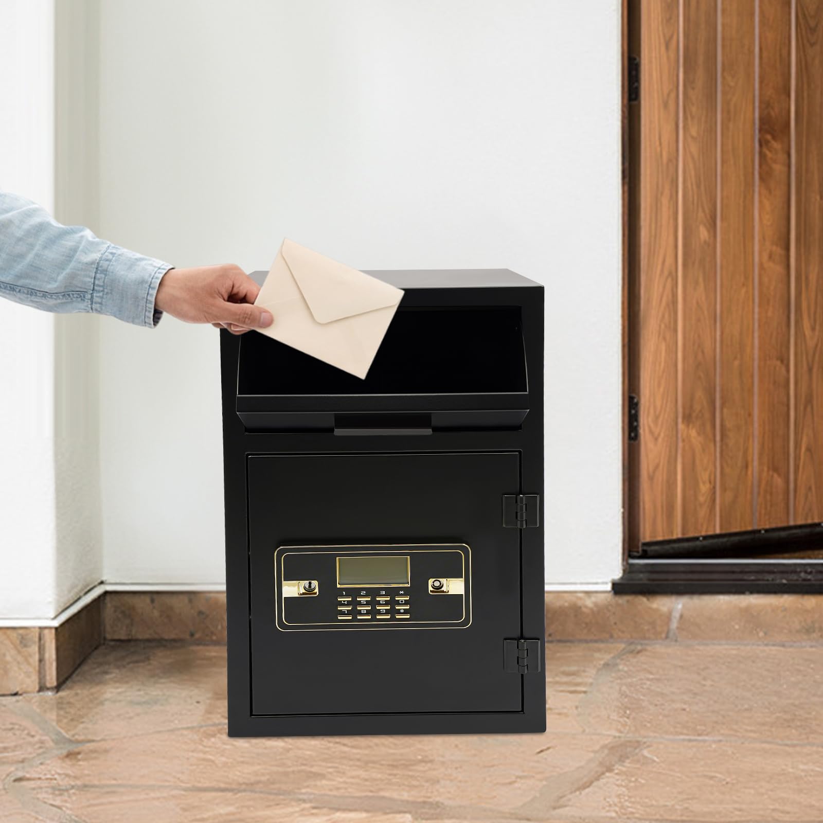 Heavy-Duty Wall Mount Security Safe Box with Keys - Multi-Purpose Drop Slot Cash Lock Safe for Home, Office & Retail Stores | Ideal for Cash Storage, Valuables Protection & Business Security