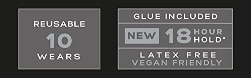 Eylure Luxe Silk Accent Radiant False Eyelashes - Black Reusable Lashes (1 Pair) for Dramatic Eye Makeup & Special Occasions