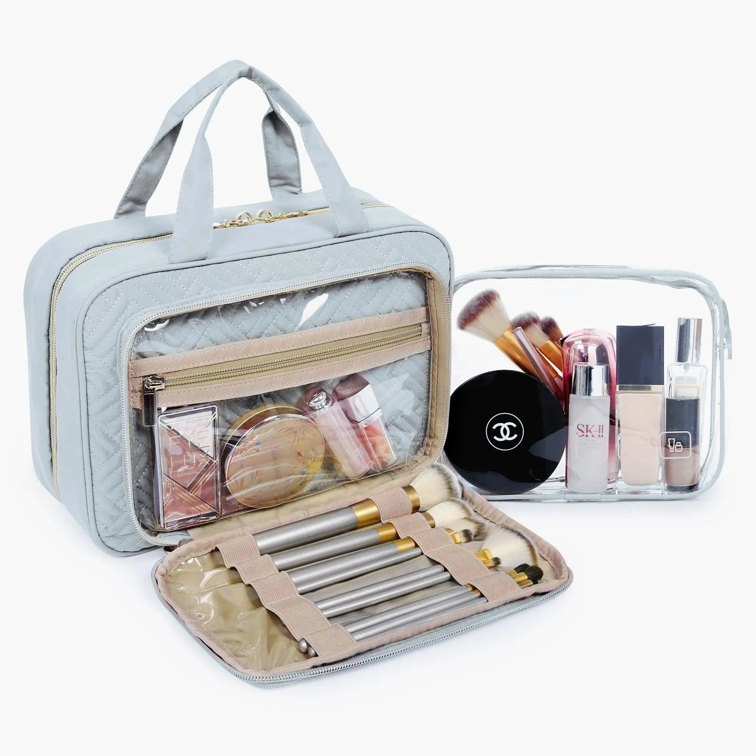 Space Saver Pro Hanging Toiletry Bag - Waterproof Travel Cosmetic Organizer for Bathroom, Camping & Gym - Compact Hanging Toiletry Case with Multiple Pockets