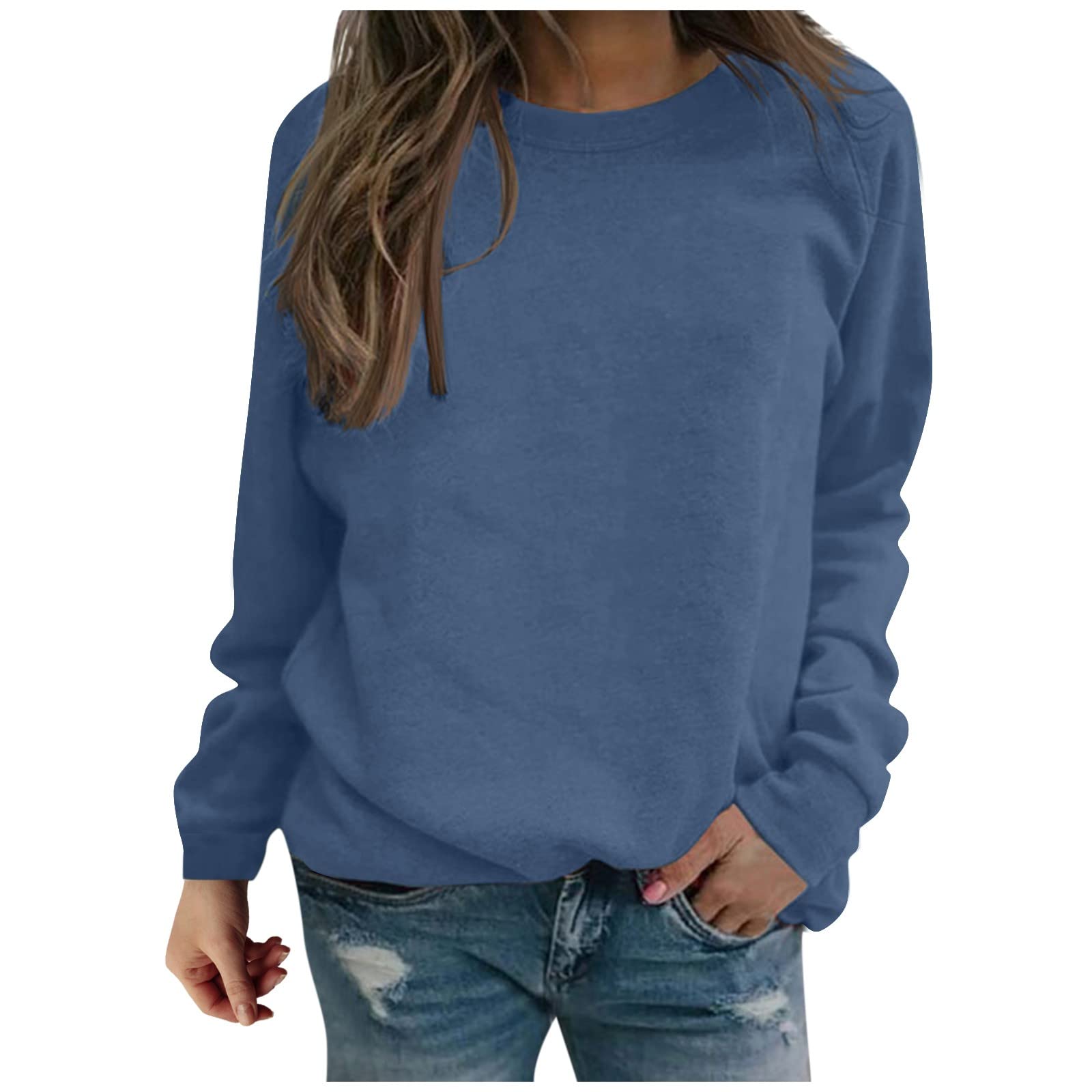HAOREEKZ Women's Hoodies - Soft Cotton Long Sleeve Loose Sweater for Autumn & Winter | Cozy Casual Pullover for Daily Wear, Workouts & Outdoor Activities