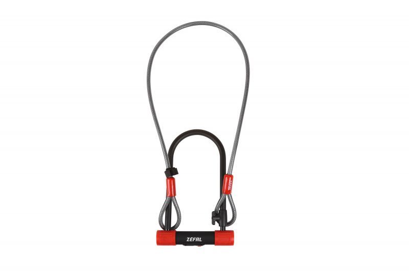 Zefal K Traz U13 Bike U Lock with 120cm Security Cable - Heavy Duty Bicycle Anti-Theft Protection for Urban Commuting, Parking & Outdoor Cycling