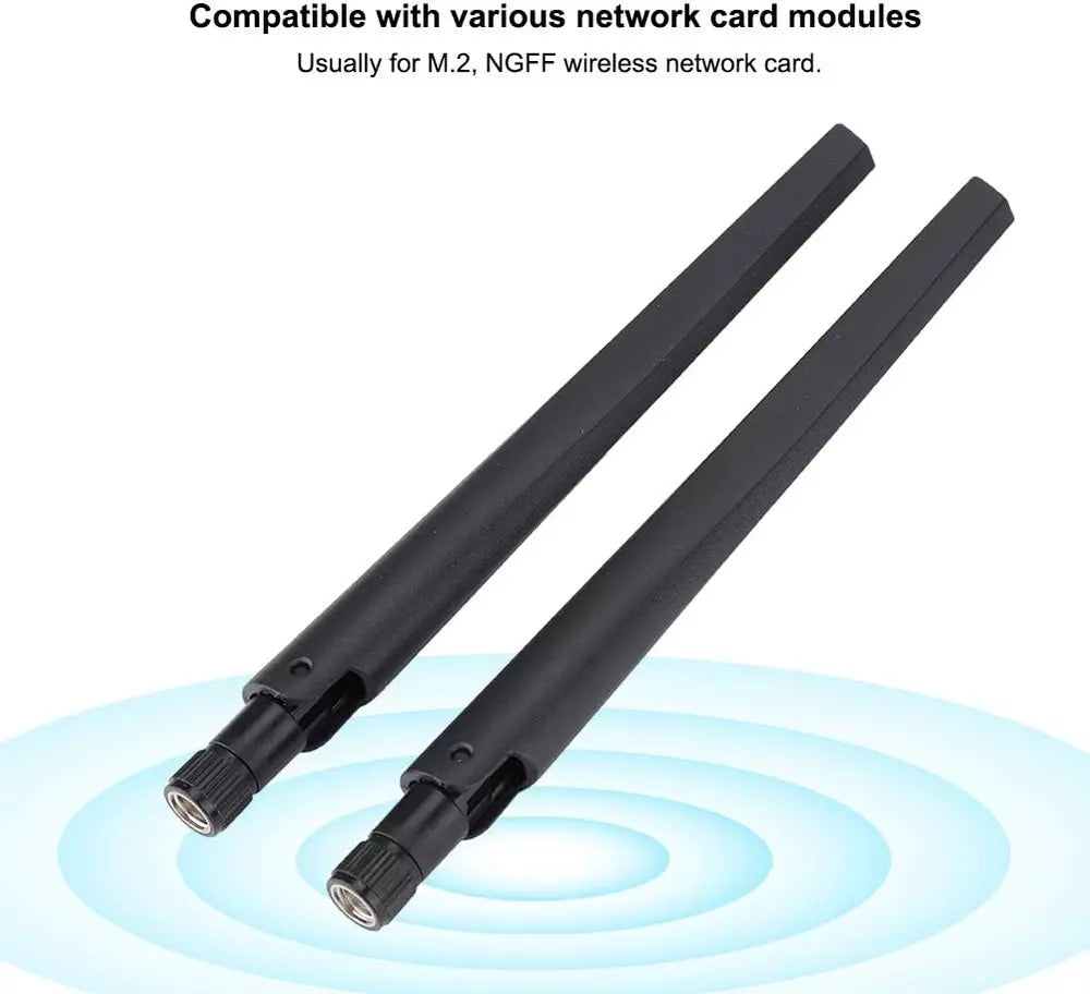 High Gain 5dBi External WiFi Antenna for M.2 NGFF Network Card - Long Range Wireless Signal Booster - Perfect for Gaming, Streaming & Home Office Setup