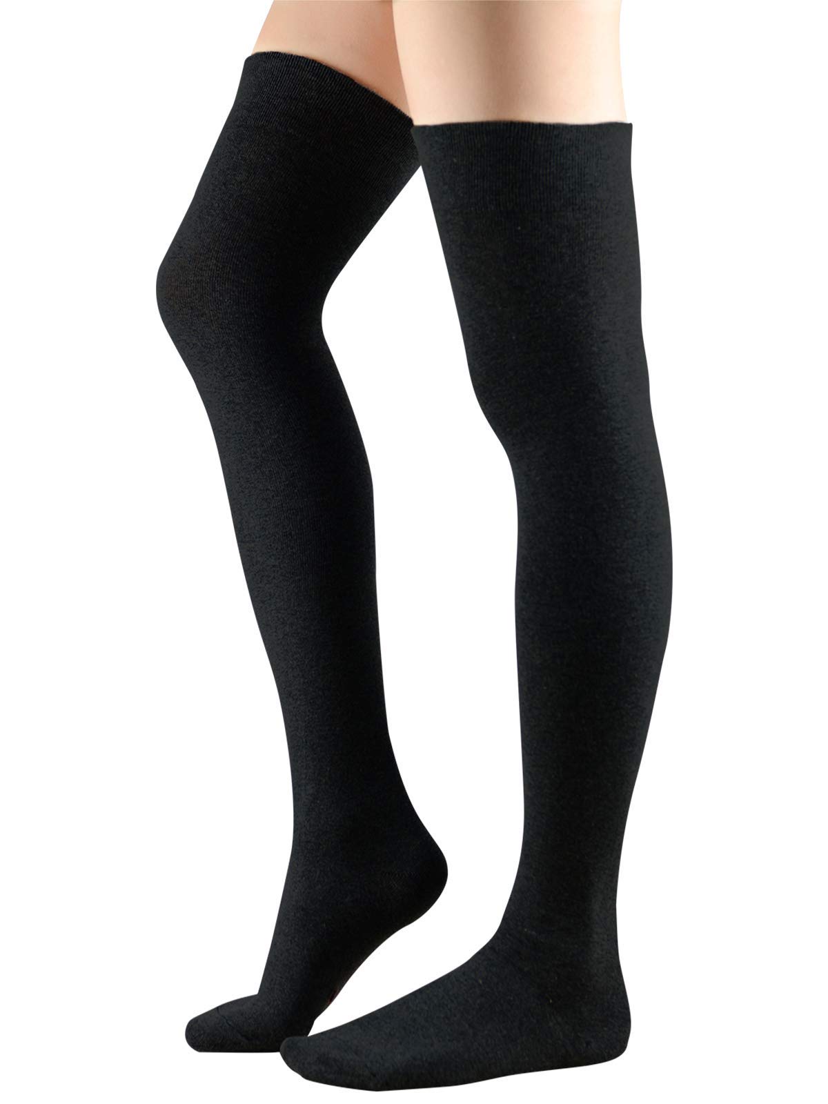 Azue Women's Non-Slip Thigh High Socks - Fashionable Knee-High Tube Stockings for Cosplay, Costumes & Everyday Wear - Perfect for Halloween, Parties & Winter Outfits