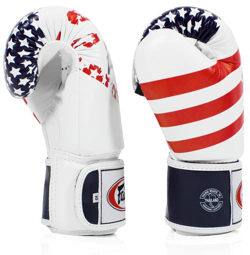 Fairtex BGV1 US Flag Muay Thai Boxing Gloves - Professional Training & Sparring Gear for Kickboxing, MMA, Fitness Workouts