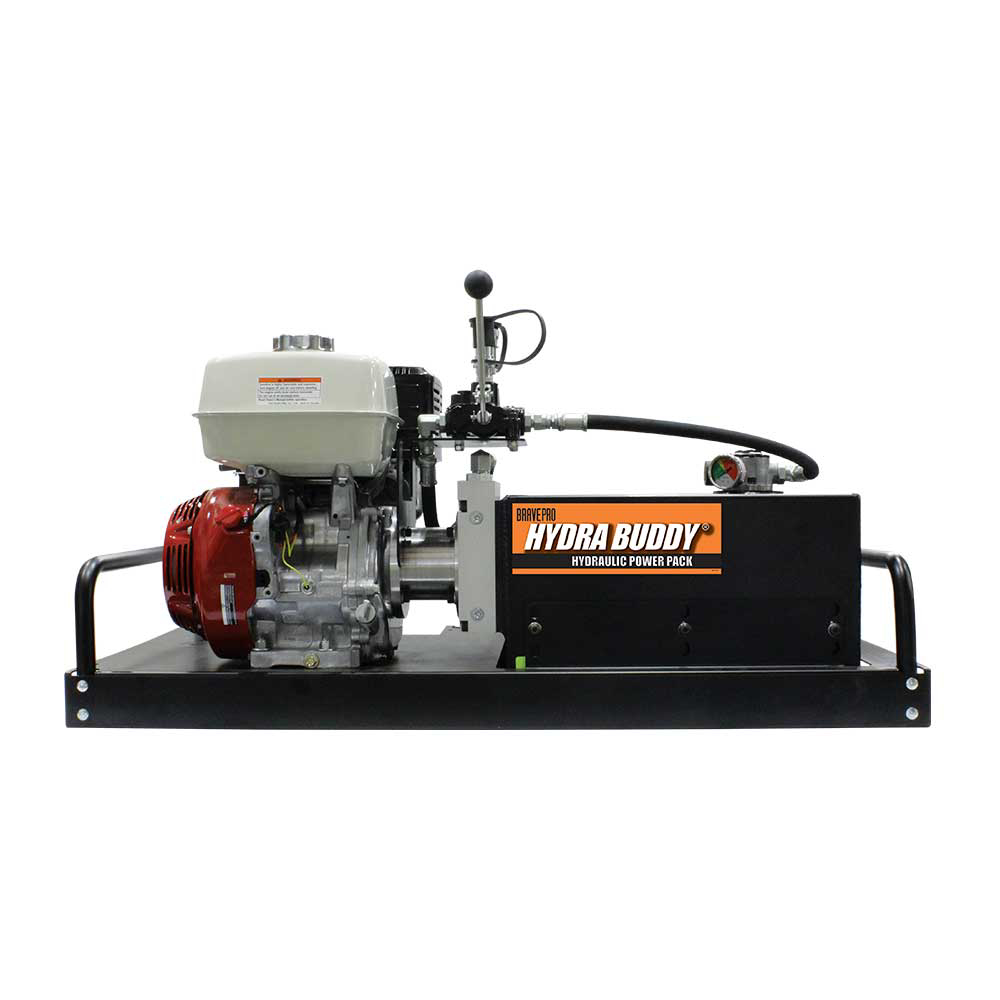 Brave Hydraulic Power Pack Hydra Buddy 2000 PSI 7 GPM with Honda GX390 Engine HBHR350GX - Heavy Duty Hydraulic Power Unit for Construction, Agriculture & Industrial Equipment Maintenance