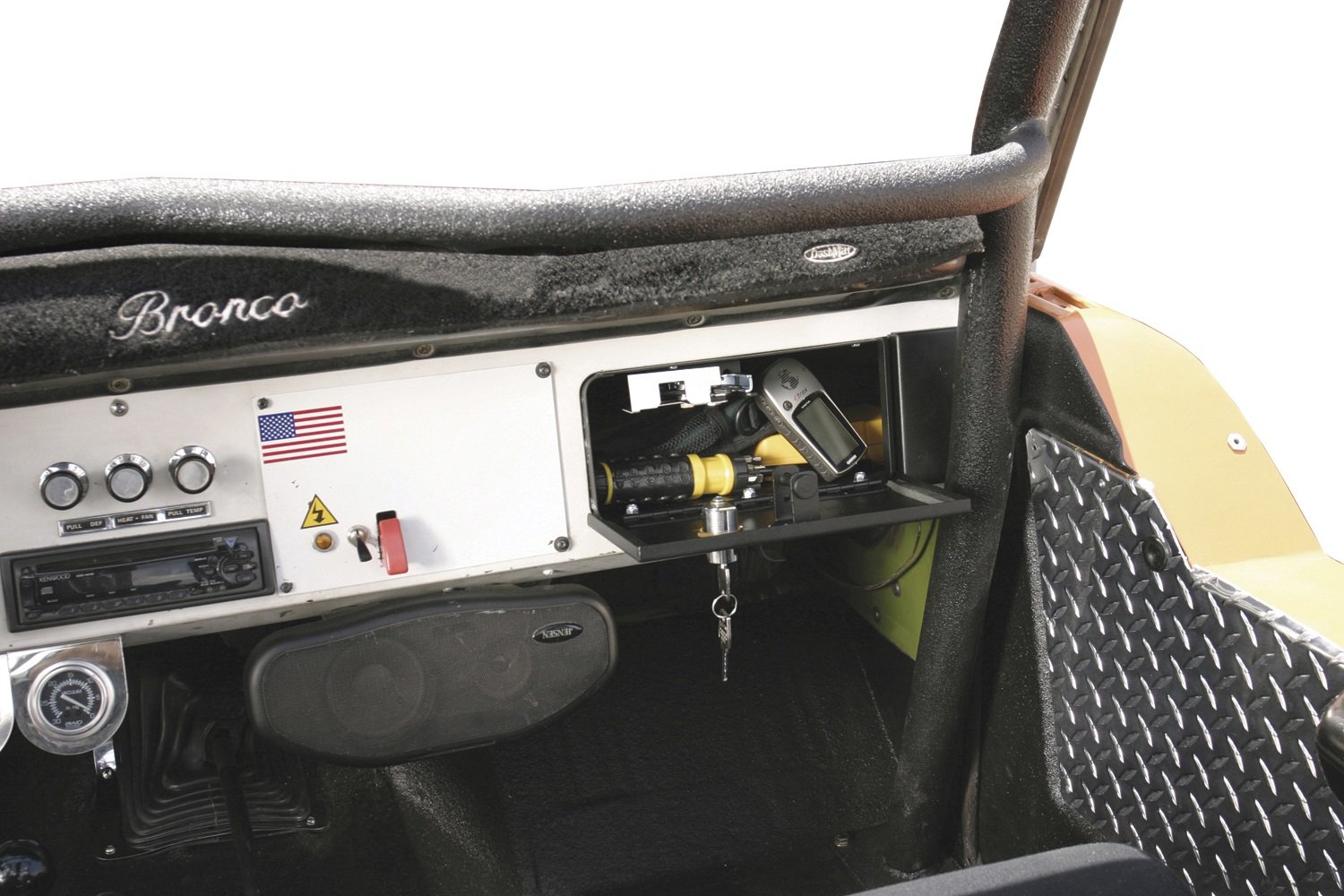 Tuffy Security Glove Box for Early Bronco - Heavy Duty Lockable Storage for Jeep & Off-Road Vehicles - Perfect for Camping, Hiking & Outdoor Adventures