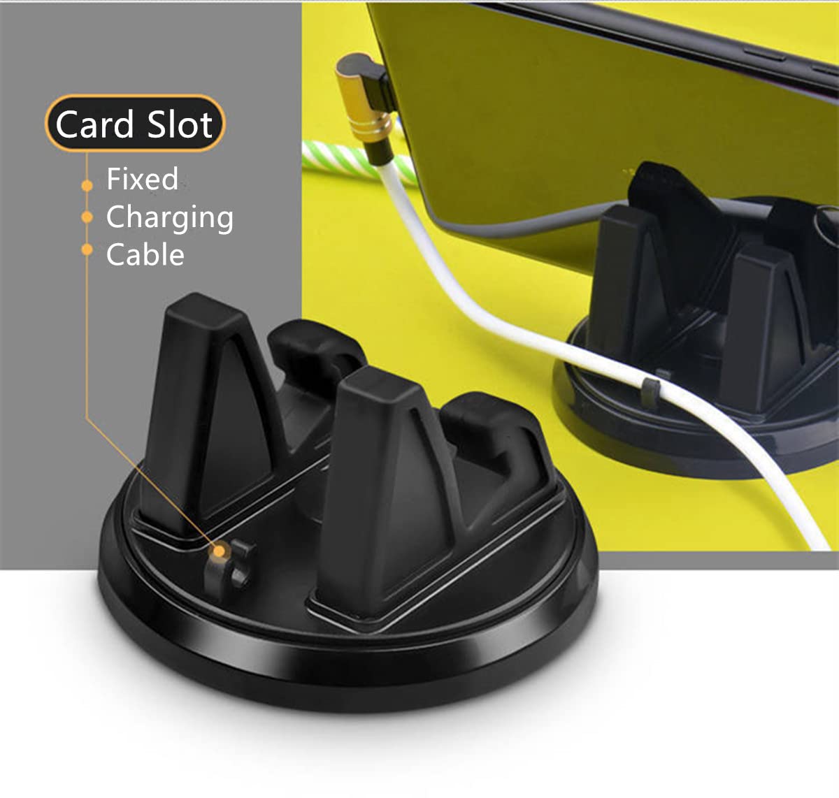 2-Pack 360° Rotating Car Phone Holder - Adjustable Dashboard Phone Mount with Strong Sticky Gel Pad for iPhone 15/14/13/12 Pro/11 - Perfect for Hands-Free GPS Navigation & Safe Driving