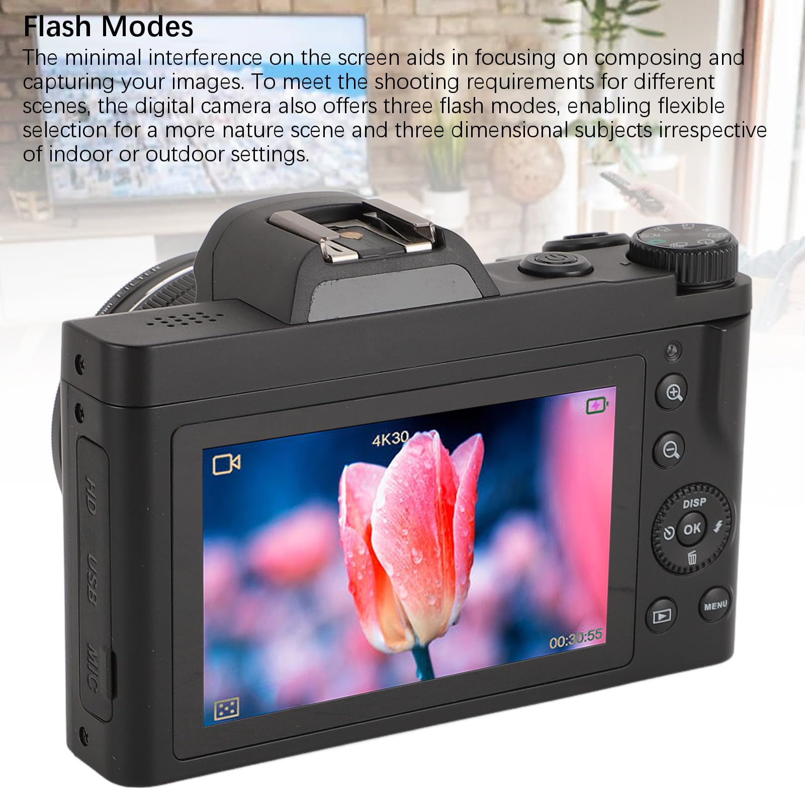 XUMIUZIY 5K Digital Camera for Vlogging & Photography - 48MP Autofocus, 16X Zoom, 3.5
