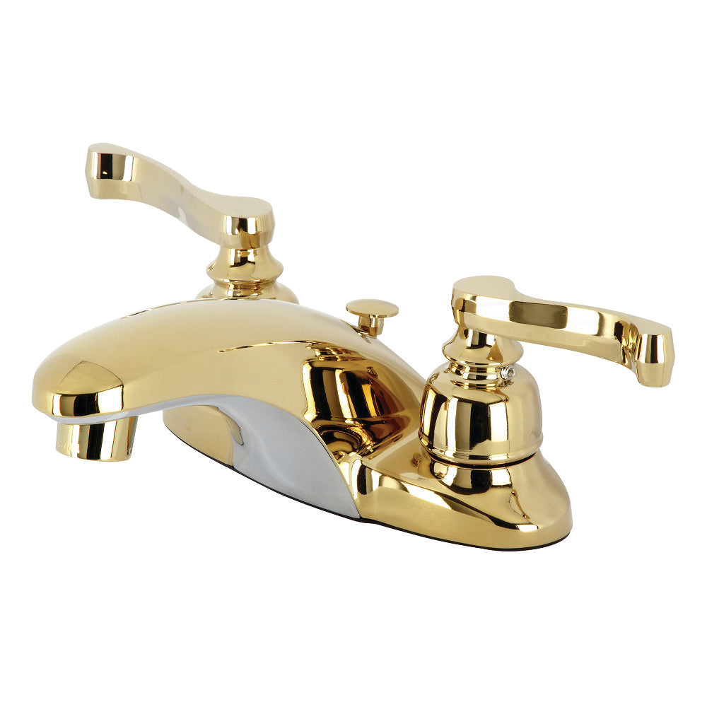 Kingston Brass KB628FL 4-Inch Centerset Bathroom Faucet - Modern Water-Saving Design for Sink Vanity, Perfect for Home & Hotel Bathroom Renovation