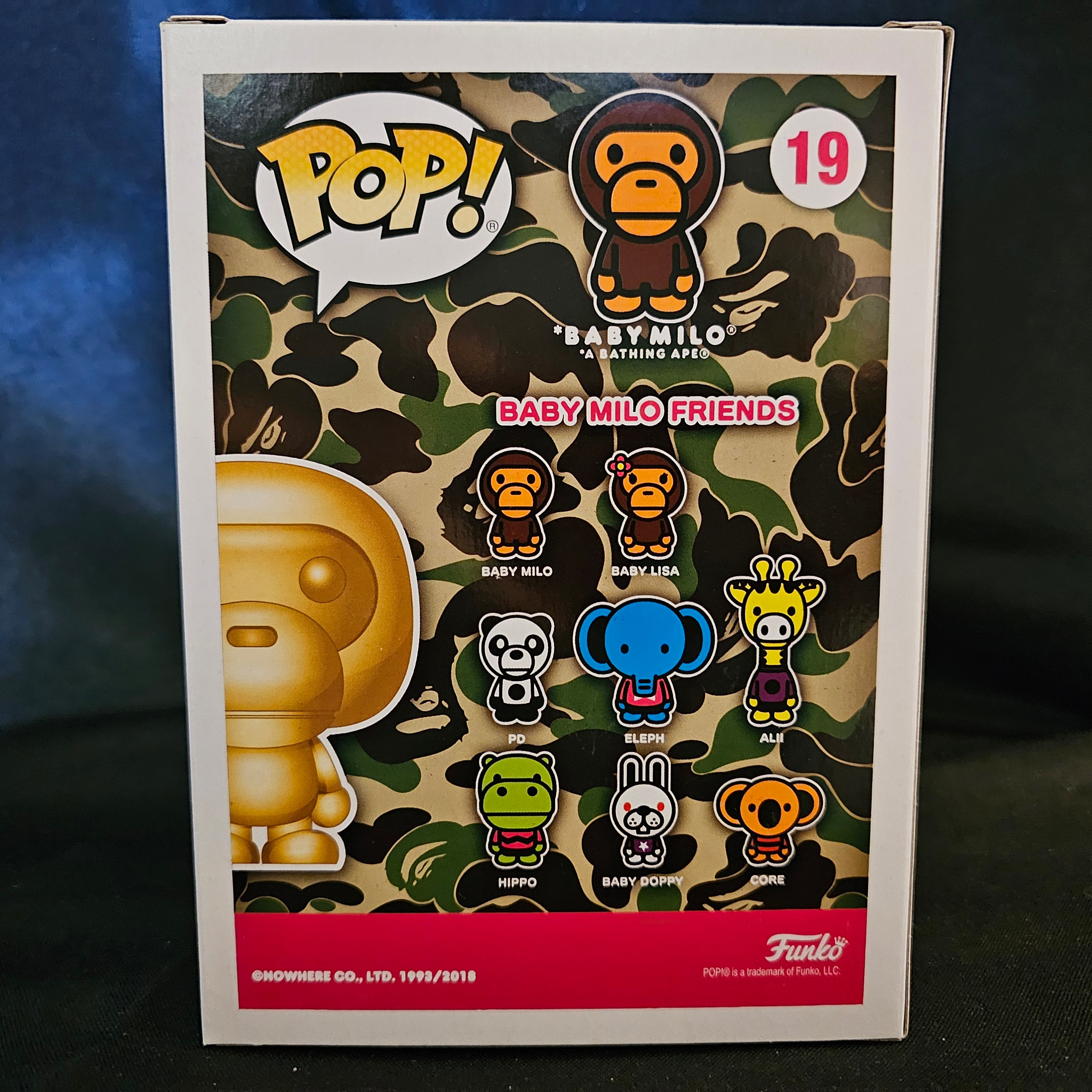 BAPE Pop! Vinyl Figure Gold Baby Milo Exclusive Collectible Toy - Limited Edition Anime Character Statue for Display, Gift & Home Decor