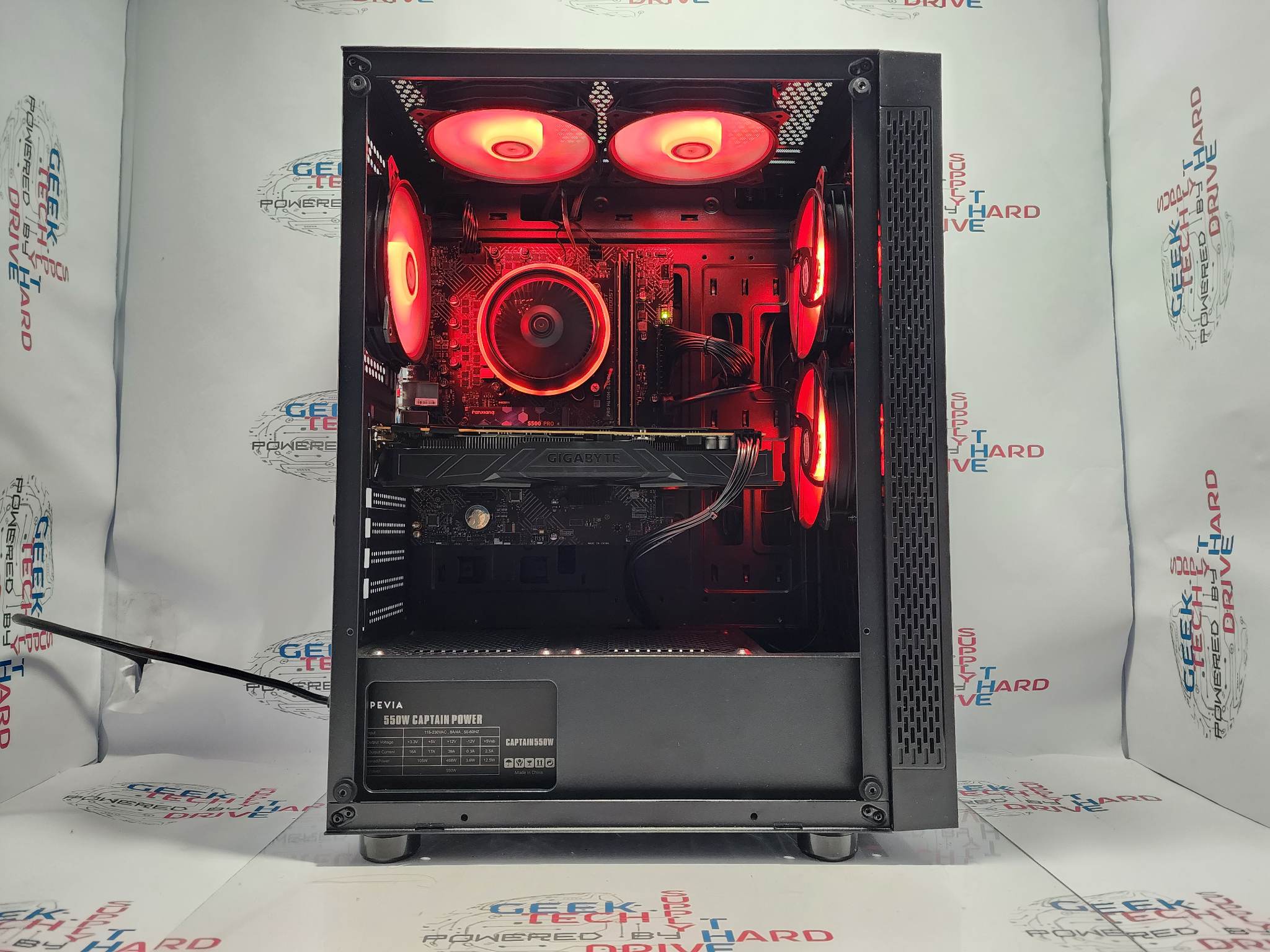 Custom Gaming PC Desktop - Intel i3 Processor, RGB Lighting, 1TB SSD, 32GB RAM (Optillusion Black H5) - Perfect for Esports, Streaming & High-Performance Gaming