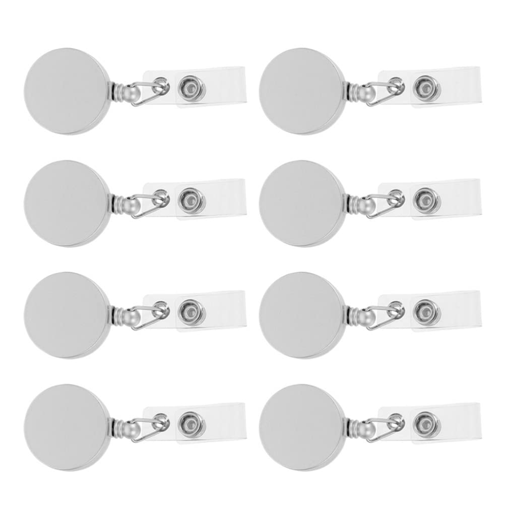Operitacx 8-Pack Retractable ID Badge Holders with Reel Clips - Durable Name Tag & Keychain Holder for School, Office, Events - Perfect for Employee IDs, Security Badges, and Party Bag Stuffers