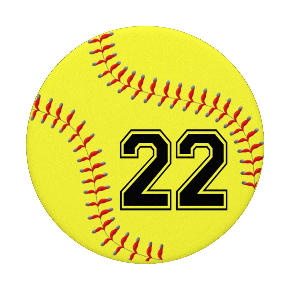 Softball Player Jersey No. 22 Phone Grips - Perfect Gift for Softball Fans, Players, and Sports Enthusiasts