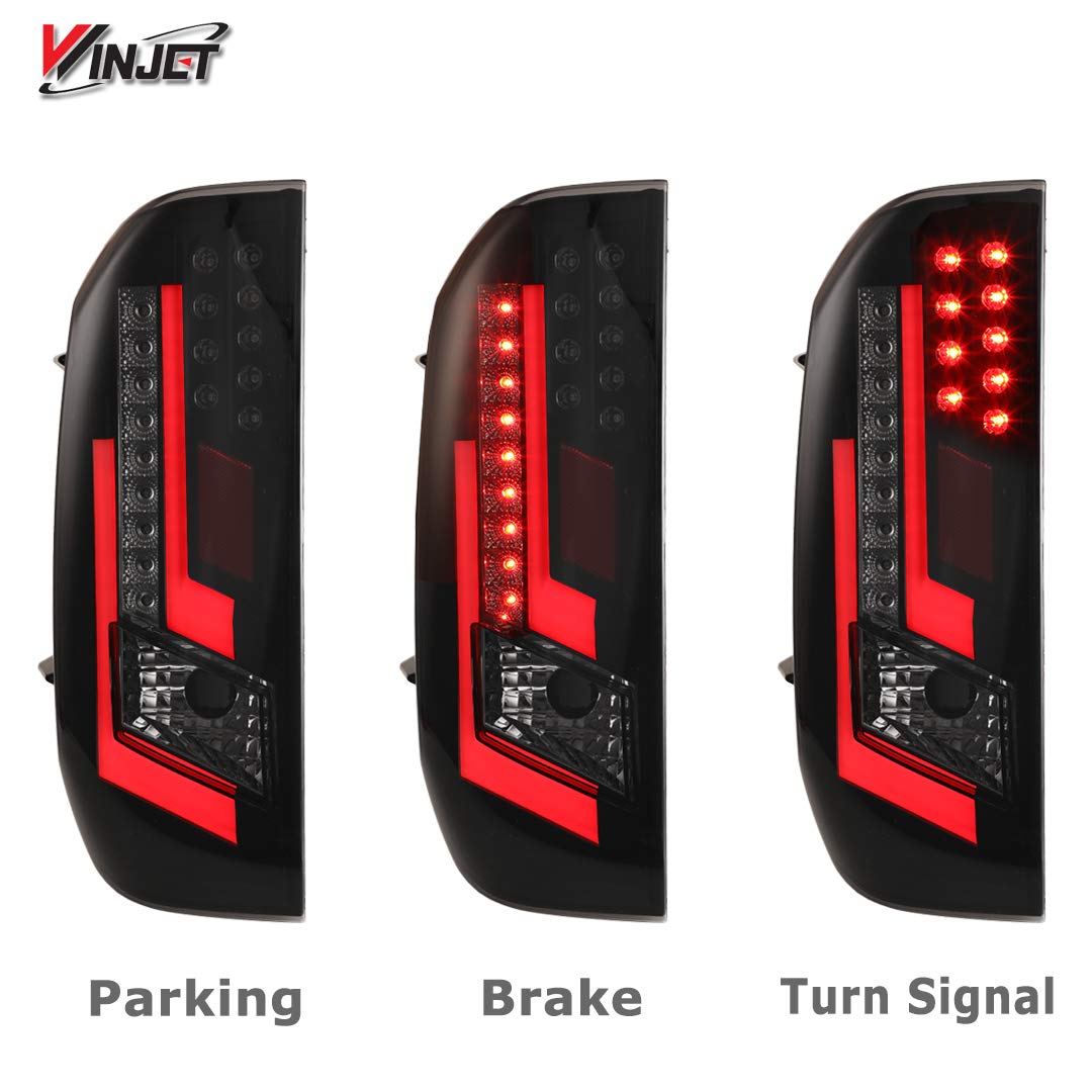 Winjet Off-Road Series LED Taillights Assembly for 2014-2020 Toyota Tundra - DRL LED Tail Lights, Brake Lights & Rear Lamps (1 Pair) - Waterproof & Durable for Off-Roading, Night Driving & Truck Customization