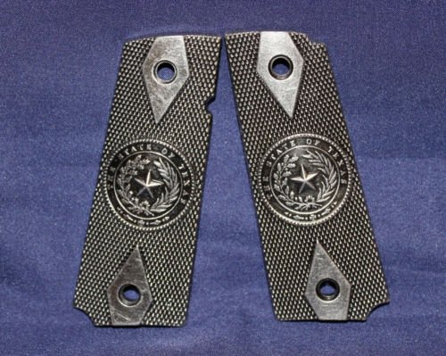 1911 Texas State Seal Metal Pistol Grips for M1911 Clone Models - 3-1/16