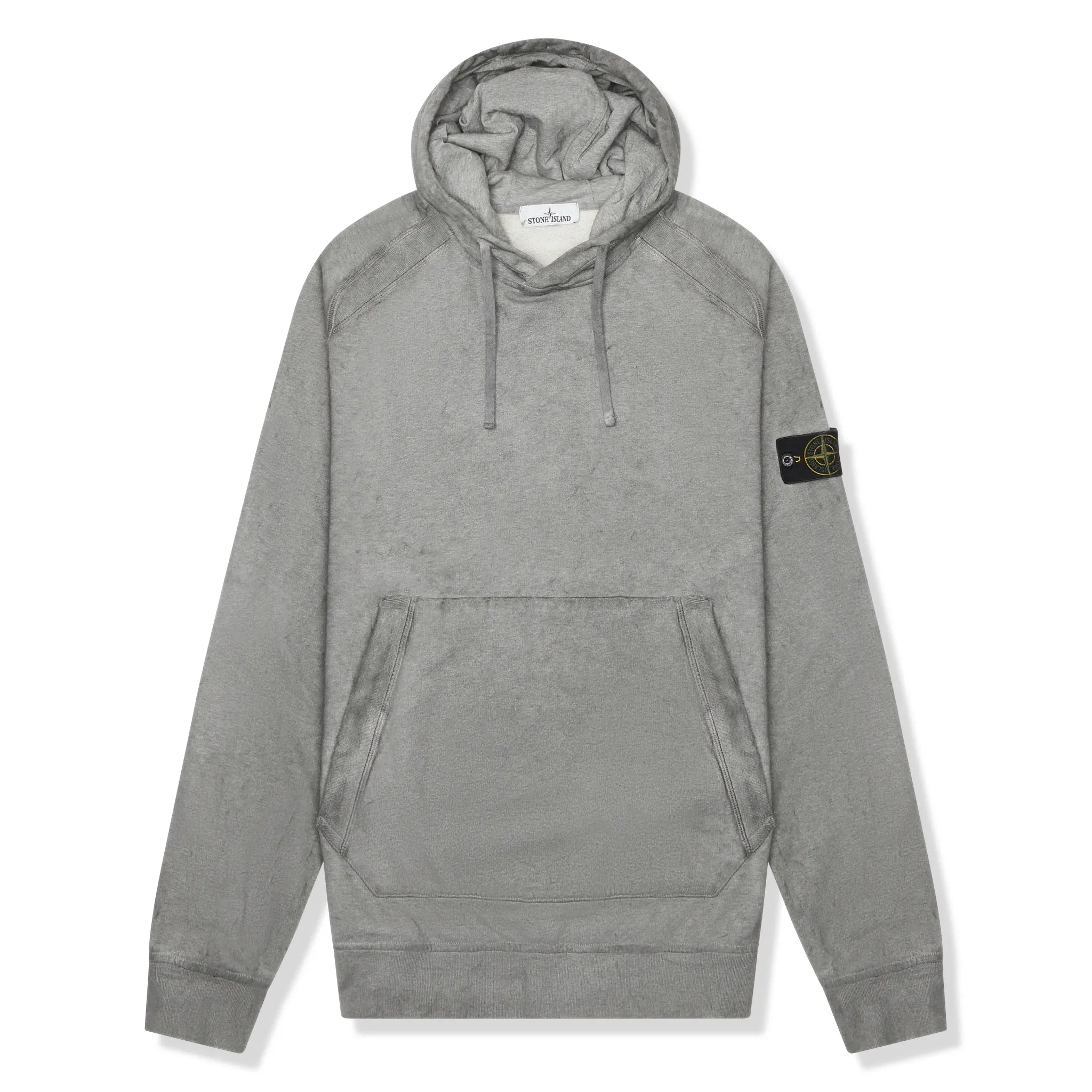 Vintage Stone Island Dust Treatment Grey Hoodie - Men's Premium Streetwear for Urban Fashion & Outdoor Activities