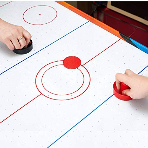 Coopay Air Hockey Paddles & Pucks Set - 4 Strikers & 8 Red Pucks Replacement Accessories for Game Tables - Perfect for Family Game Nights & Arcade Entertainment