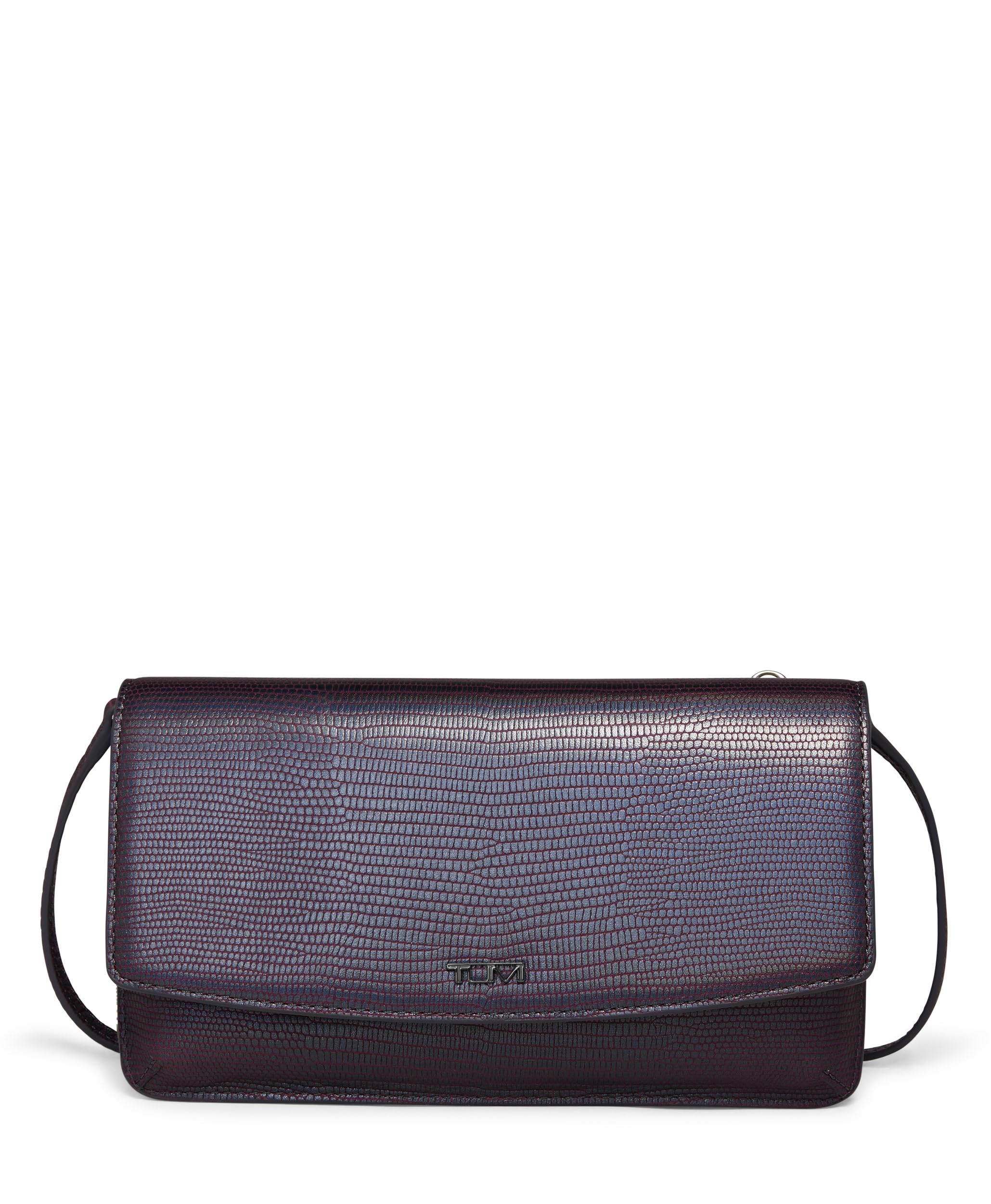 TUMI Belden Wallet Crossbody Bag - Textured Hologram Leather - Stylish & Secure Crossbody Purse for Women - Perfect for Travel, Work & Everyday Use