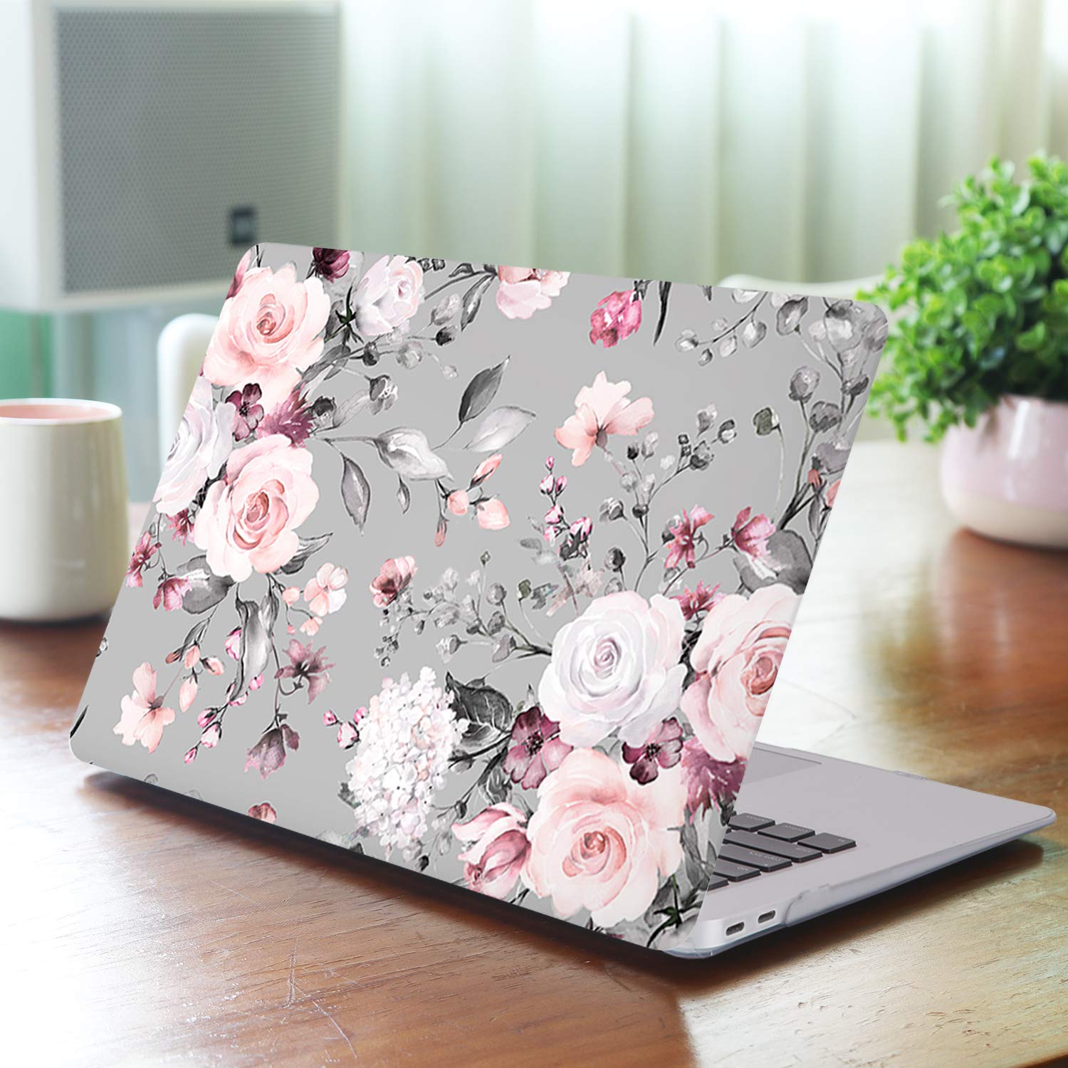 iCasso Hard Plastic Shell Case & Keyboard Cover for MacBook Air 13 Inch (2020 2019 2018 Release A2237 M1/A1932/A2179) with Retina Display & Touch ID - Tea Rose | Protective Laptop Cover for Work, Travel & School