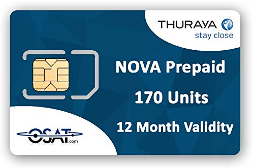 OSAT Thuraya Satellite Phone NOVA SIM with 170 Units (200 Minutes) - Reliable Global Communication for Remote Areas, Emergencies & Outdoor Adventures