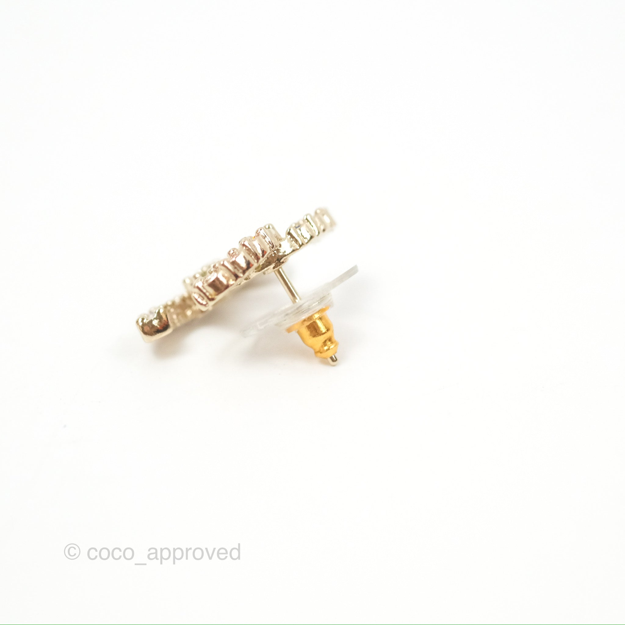 Chanel CC Logo Earrings for Women - Rainbow Gold Tone 20V Fashion Jewelry - Perfect for Parties, Weddings & Special Occasions