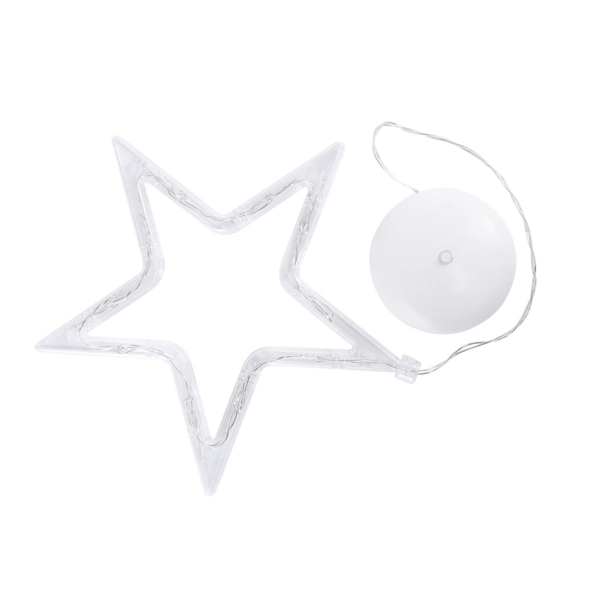 OSALADI 10LED Star Fairy Lights - Battery Operated Window Curtain String Lights with Suction Cups for Home, Holiday, Wedding & Party Decor - Perfect for Bedroom, Christmas, Valentine's Day & Outdoor Events