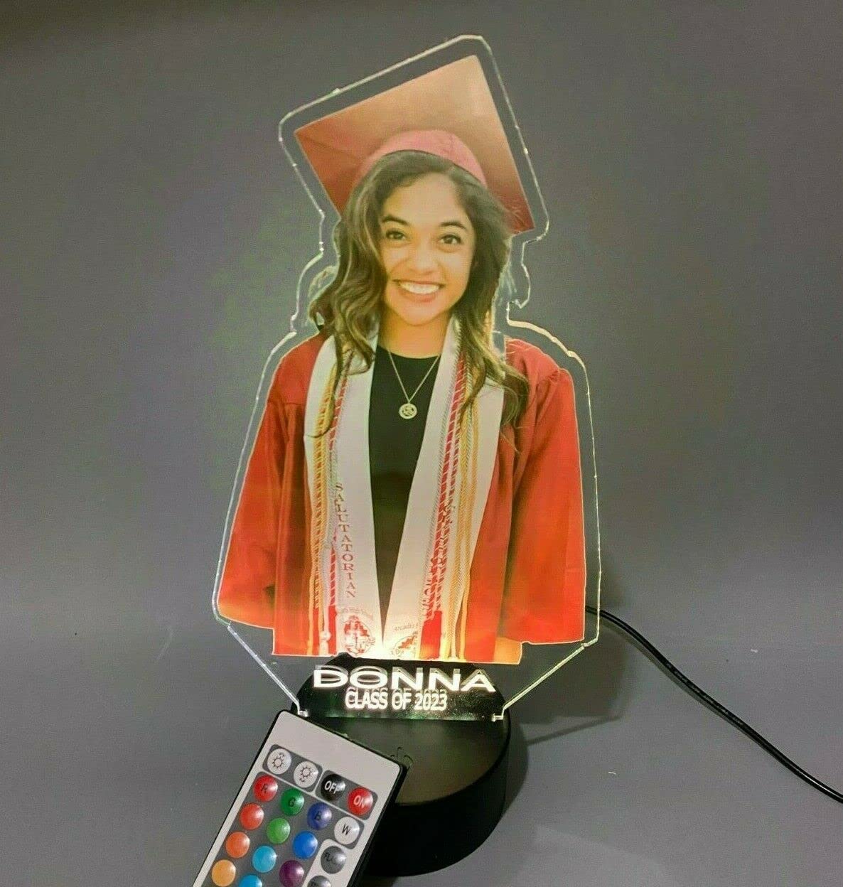 Custom Photo LED Night Light - Personalized UV Printed Picture Lamp with Remote, 16 Color Changing Mood Lighting for Bedroom, Desk & Home Decor - Perfect Family & Friends Gift for Birthdays, Anniversaries & Special Occasions