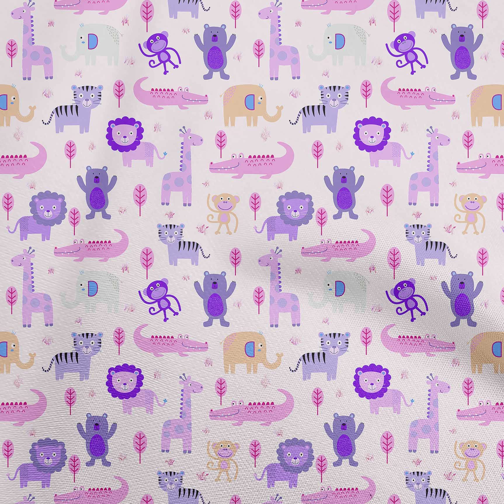 oneOone Polyester Spandex Fabric - Medium Purple Animal Print DIY Clothing & Quilting Material (56 Inch Wide) - Perfect for Crafting, Home Decor, and Fashion Projects