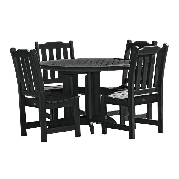 Lehigh Eco-Friendly 5-Piece Patio Outdoor Round Dining Set - Perfect for Backyard BBQs, Garden Parties & Poolside Relaxation