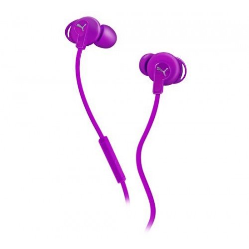 Puma Bulldogs In-Ear Headphones with Microphone - Purple | Wireless Earbuds for Gaming, Workouts & Calls