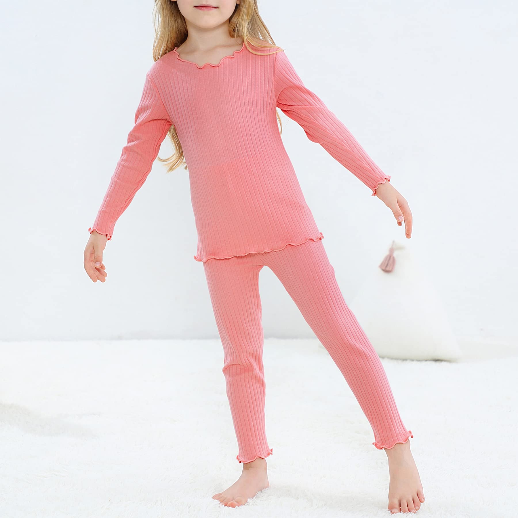 Zando Toddler Thermal Underwear Sets - Kids Base Layer Winter Warm Long Johns for Boys & Girls - Perfect for Cold Weather Play, Snow Days & Winter Outdoor Activities