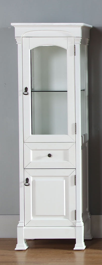 Brookfield 20-Inch White Linen Cabinet - Stylish Storage for Bedroom, Bathroom, or Entryway Organization