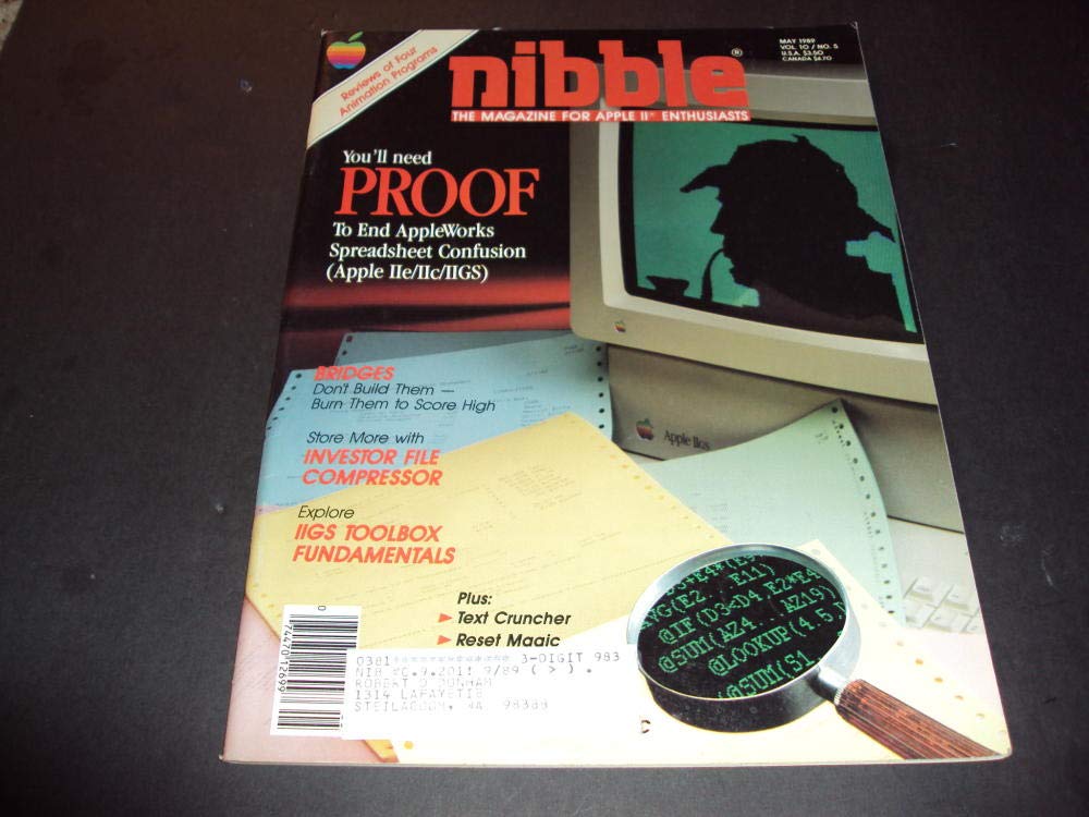 Nibble Magazine for Apple II May 1989 IIGS Toolbox Fundamentals - Vintage Computing Collectible & Programming Resource for Retro Tech Enthusiasts