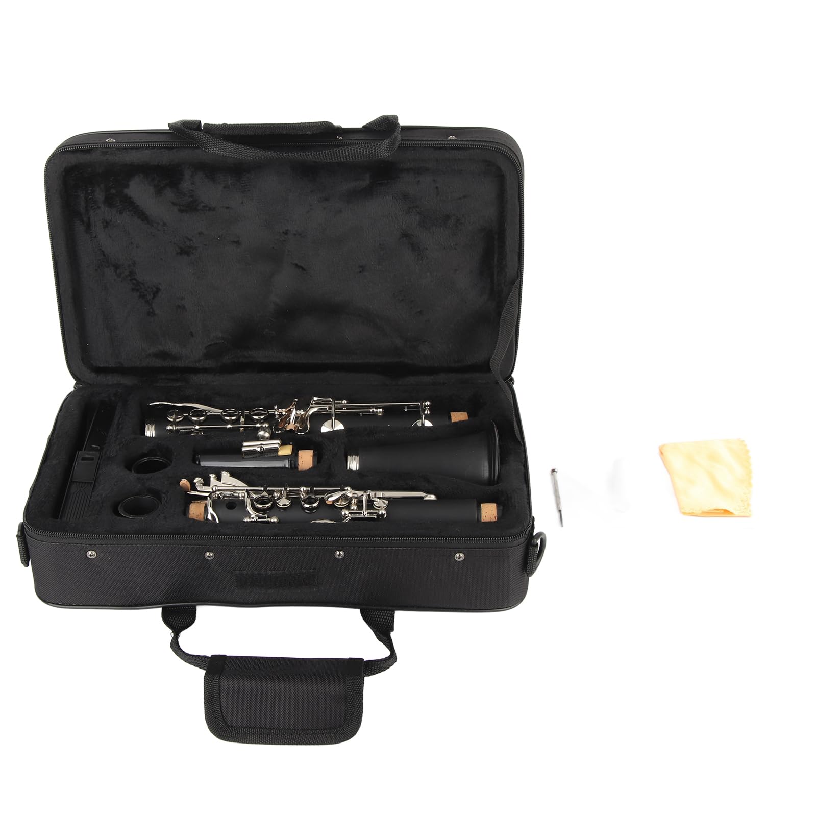 Professional Bb Clarinet Set - 17 Key Wooden Clarinet with Cloth, Reed, Screwdriver & Case - Perfect for Beginners, Students & Band Performances