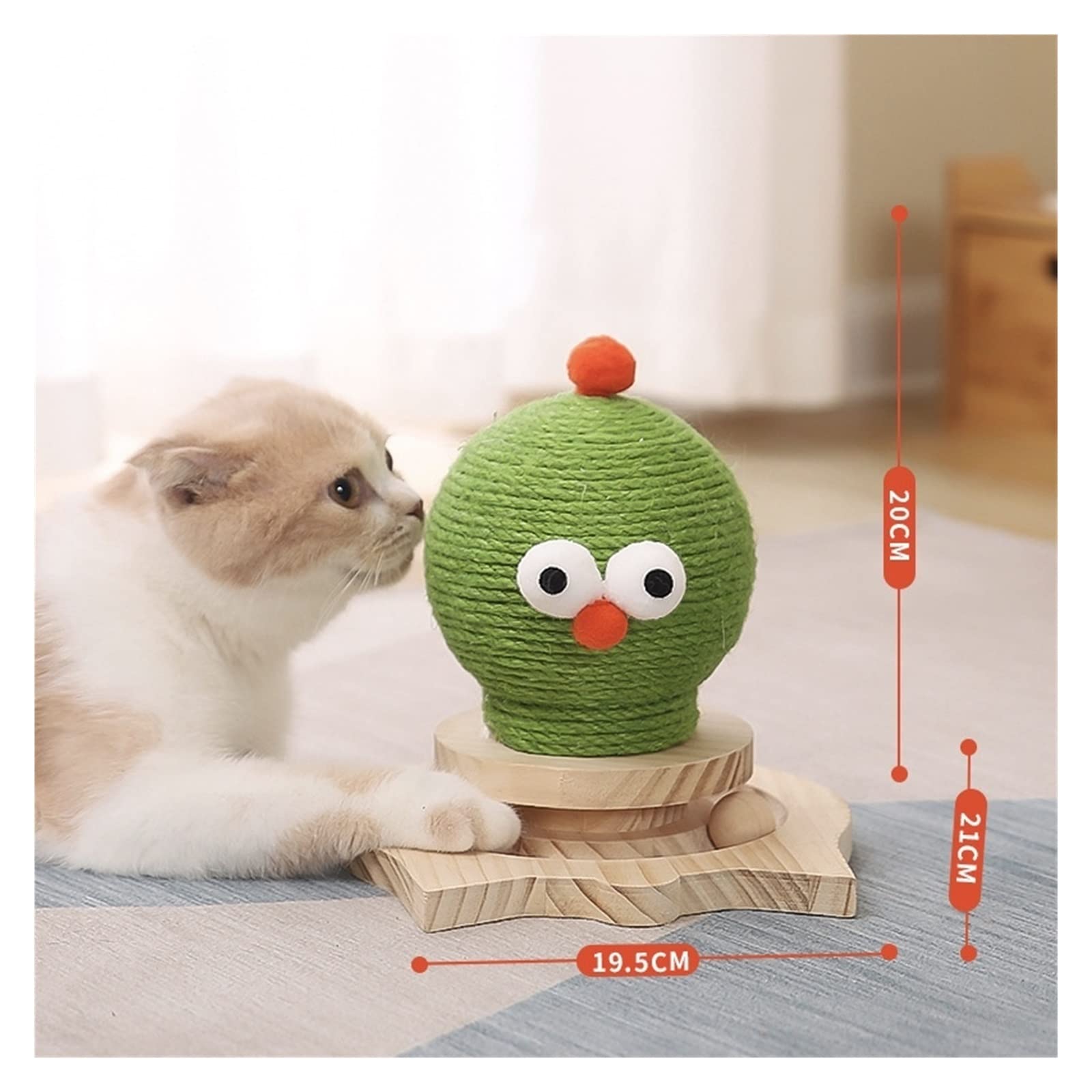 QZEP Cat Scratching Post with Climbing Frame - Durable Cat Toy for Scratching, Claw Grinding & Play - Carrot Design Scratching Board for Indoor Cats - Perfect for Small Spaces & Pet Supplies