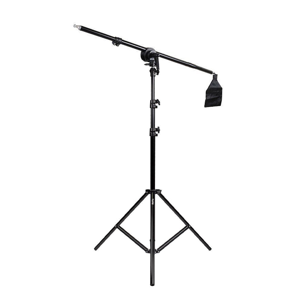 Professional Dynamic Audio & Lighting Boom Arm Set with Heavy Duty Light Stand - Perfect for Podcasting, Live Streaming, and Video Production Studios