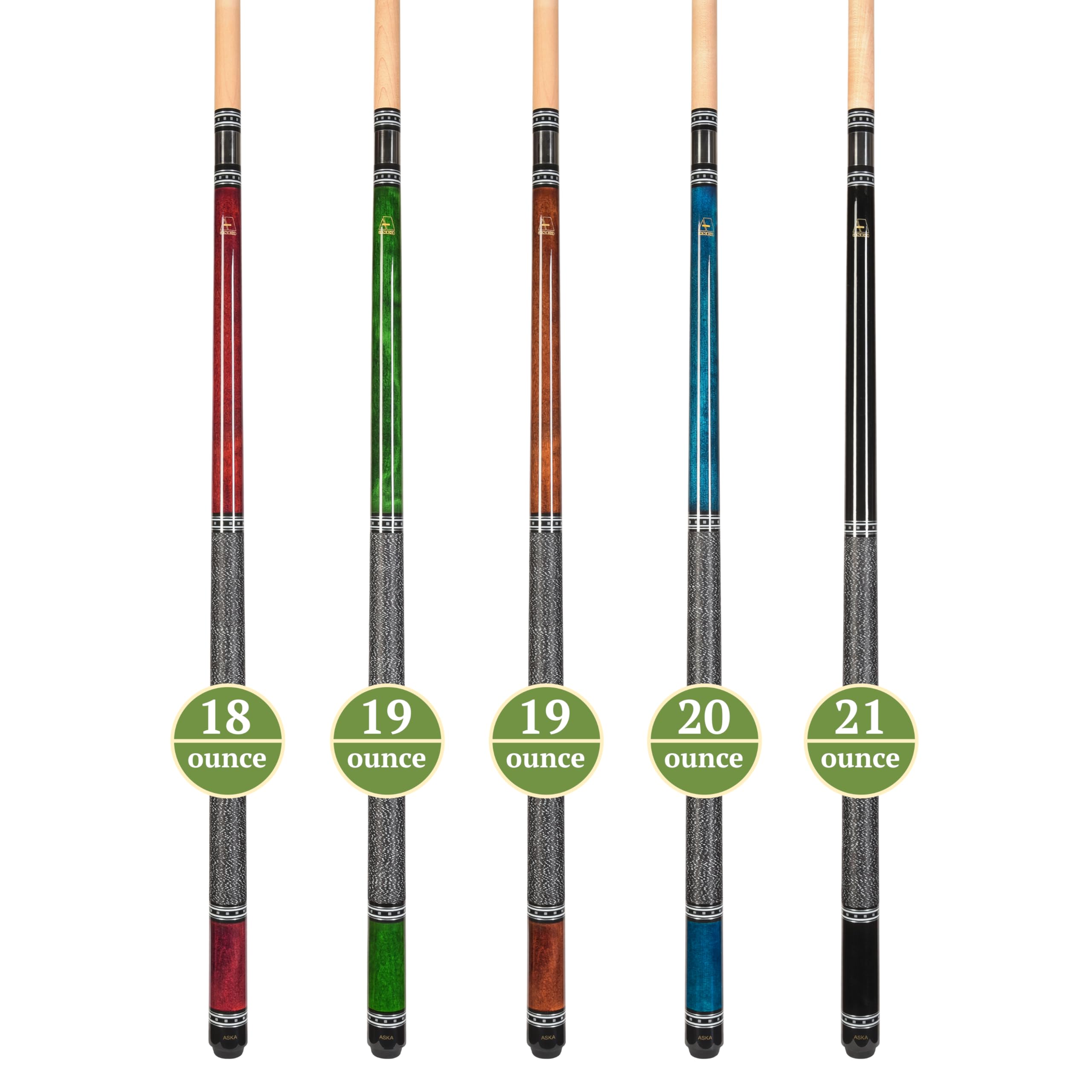 Premium Aska Pool Cue Sticks Set - 58