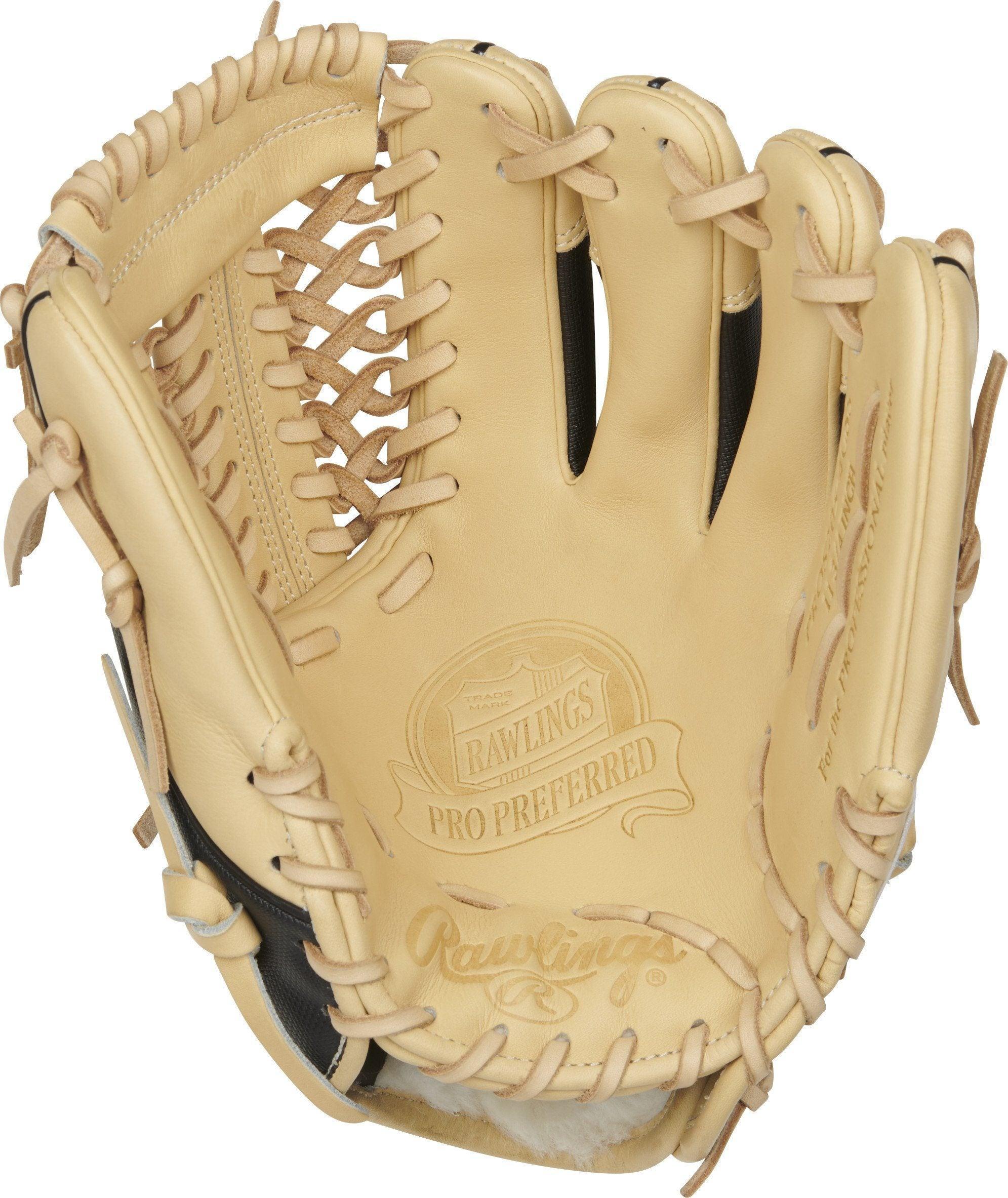 Rawlings Pro Preferred 11.75 Inch Baseball Glove for Fast Pitch - PROS205 4CSS | Premium Leather Fielding Glove for Infield & Outfield Players | Perfect for Baseball Games, Practice & Training