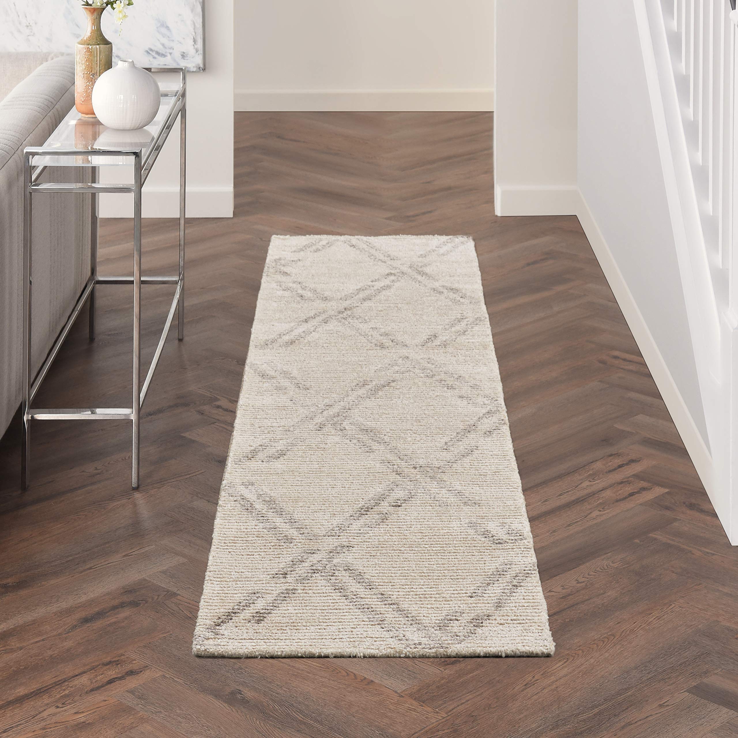 Nourison Venosa Modern Ivory/Grey 2'3