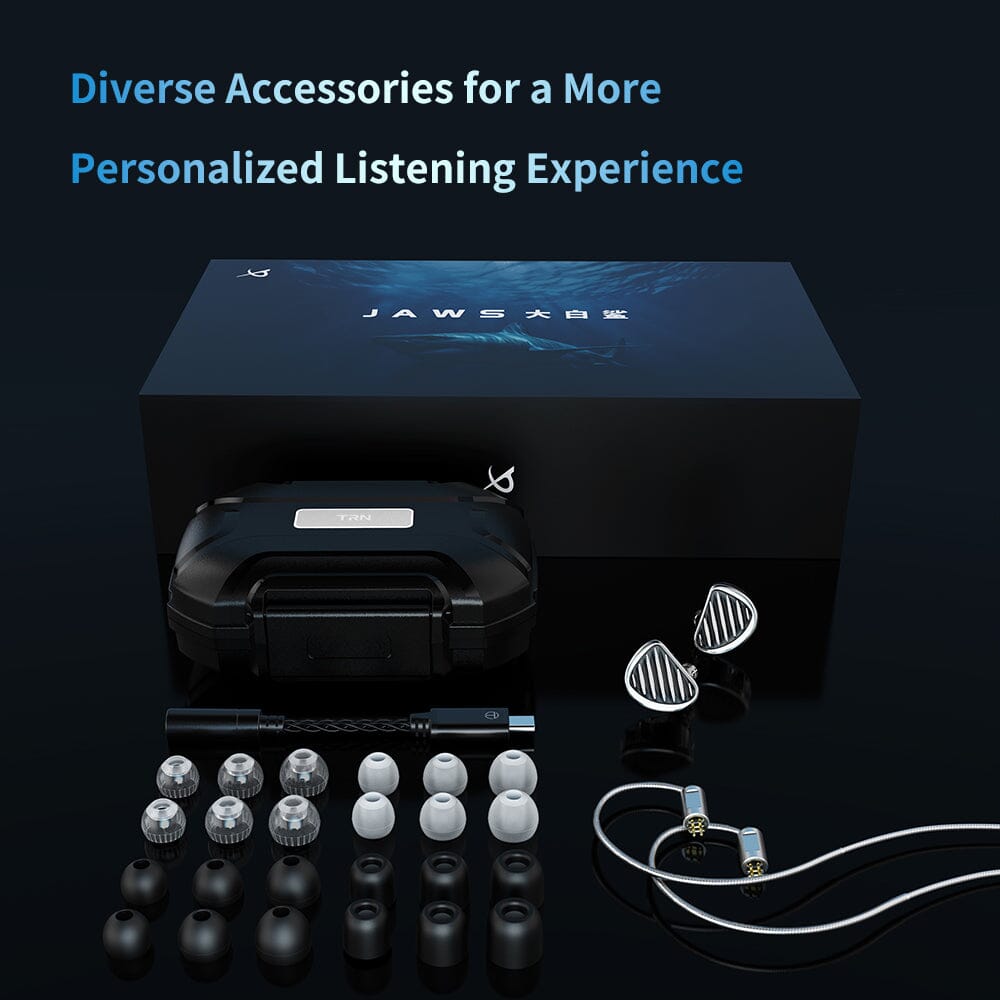 TRN JAWS 3DD+4BA+1PD Hybrid Driver HiFi In-Ear Earphones with Detachable Cable - Perfect for Audiophiles, Gaming & Music Listening