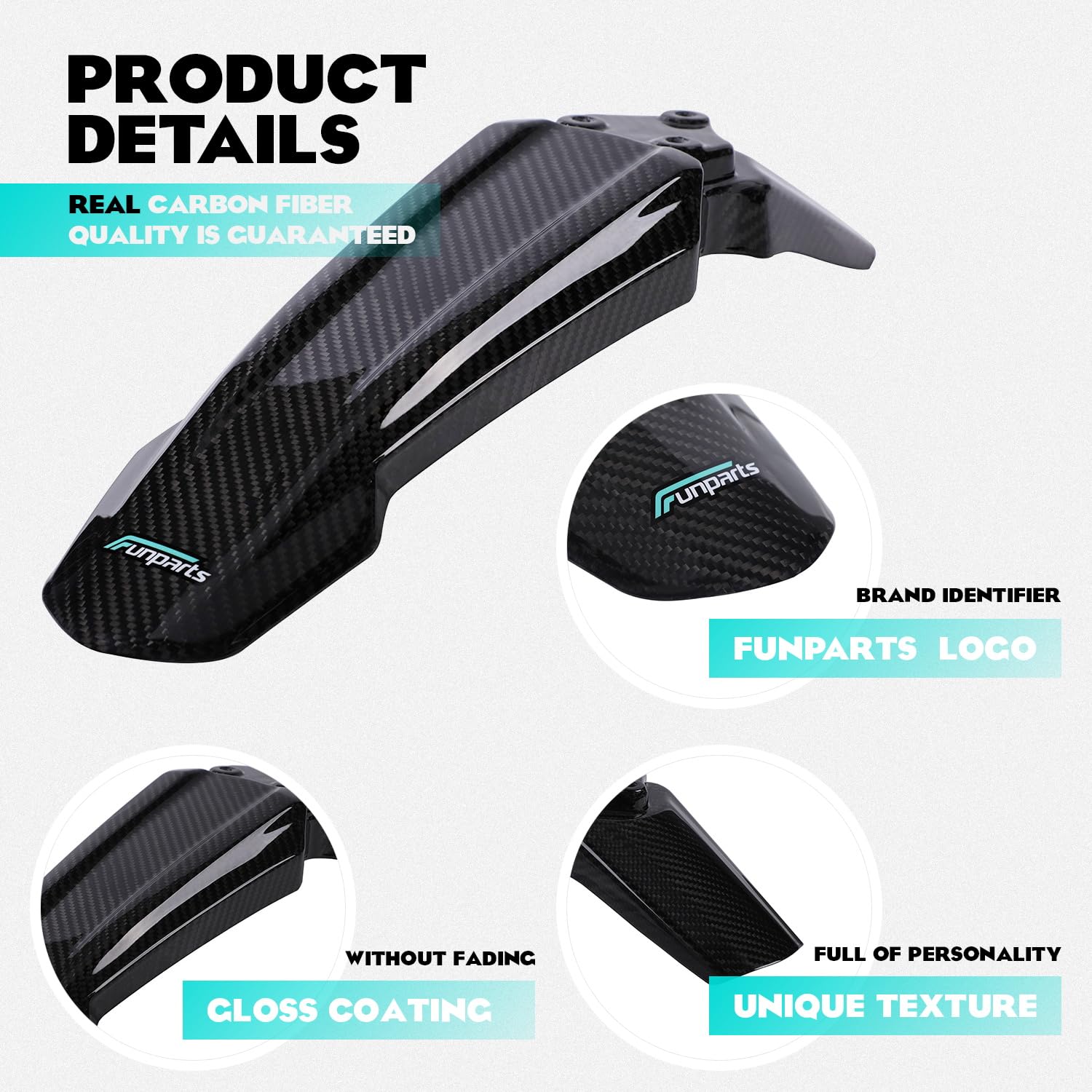 Carbon Fiber Front Fender Mud Guard for Sur Ron Light Bee X/S, Segway X260/X160, E-Ride Pro SS Electric Dirt Bike - Durable Motorcycle Protection for Off-Road Adventures & Trail Riding