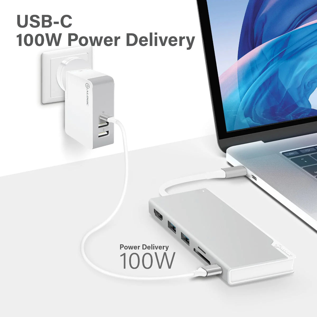 UNI USB C Dock with Power Delivery - Ultra Series | 4K HDMI, Ethernet, USB Ports for MacBook Pro, Dell XPS, HP Laptop | Home Office & Gaming Setup