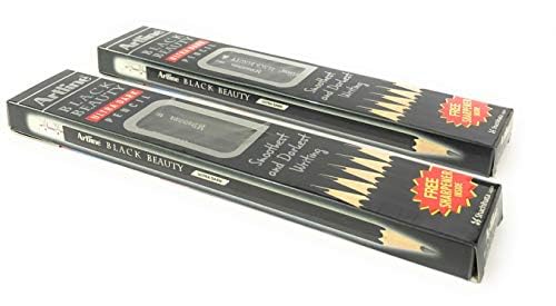 Artline Black Beauty Ultra Dark Pencils - Pack of 2, Extra Smooth Writing for Sketching, Drawing & Professional Artwork | Perfect for Artists, Designers & Students