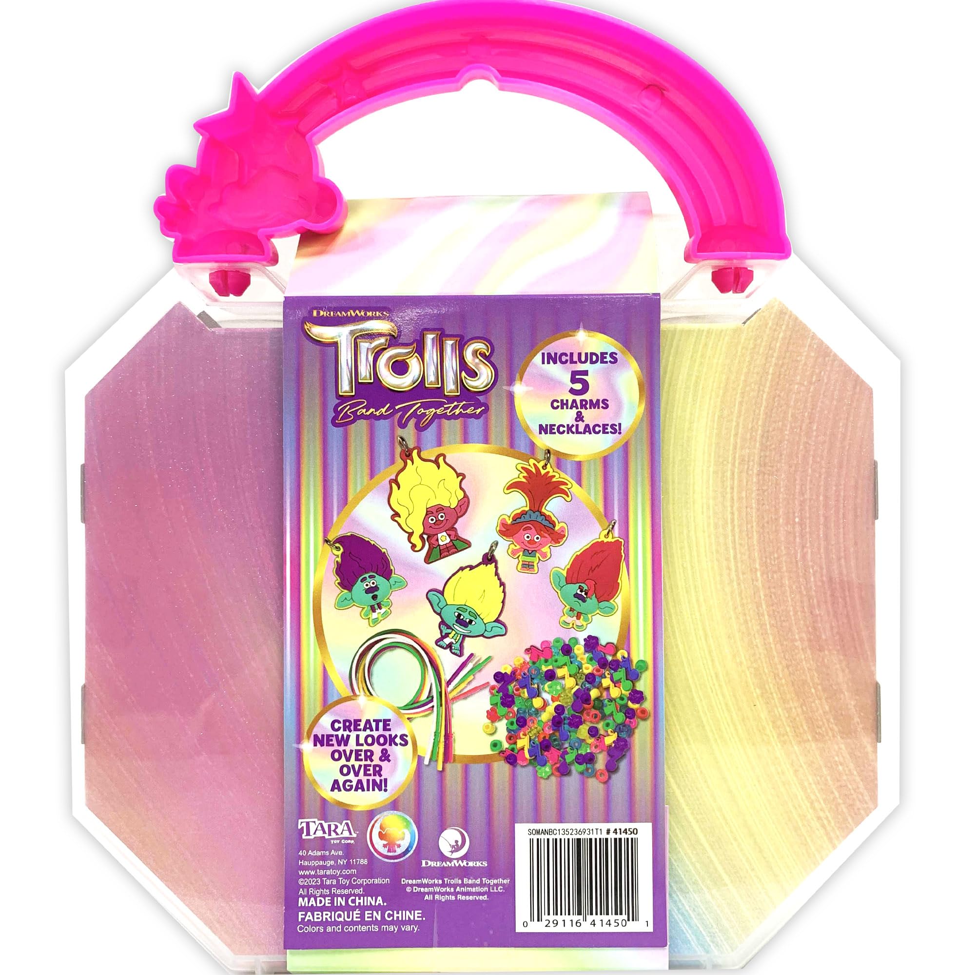 DreamWorks Trolls Band Together Necklace Activity Set for Kids - DIY Friendship Jewelry Craft Kit - Perfect for Birthday Parties, Playdates & Creative Play