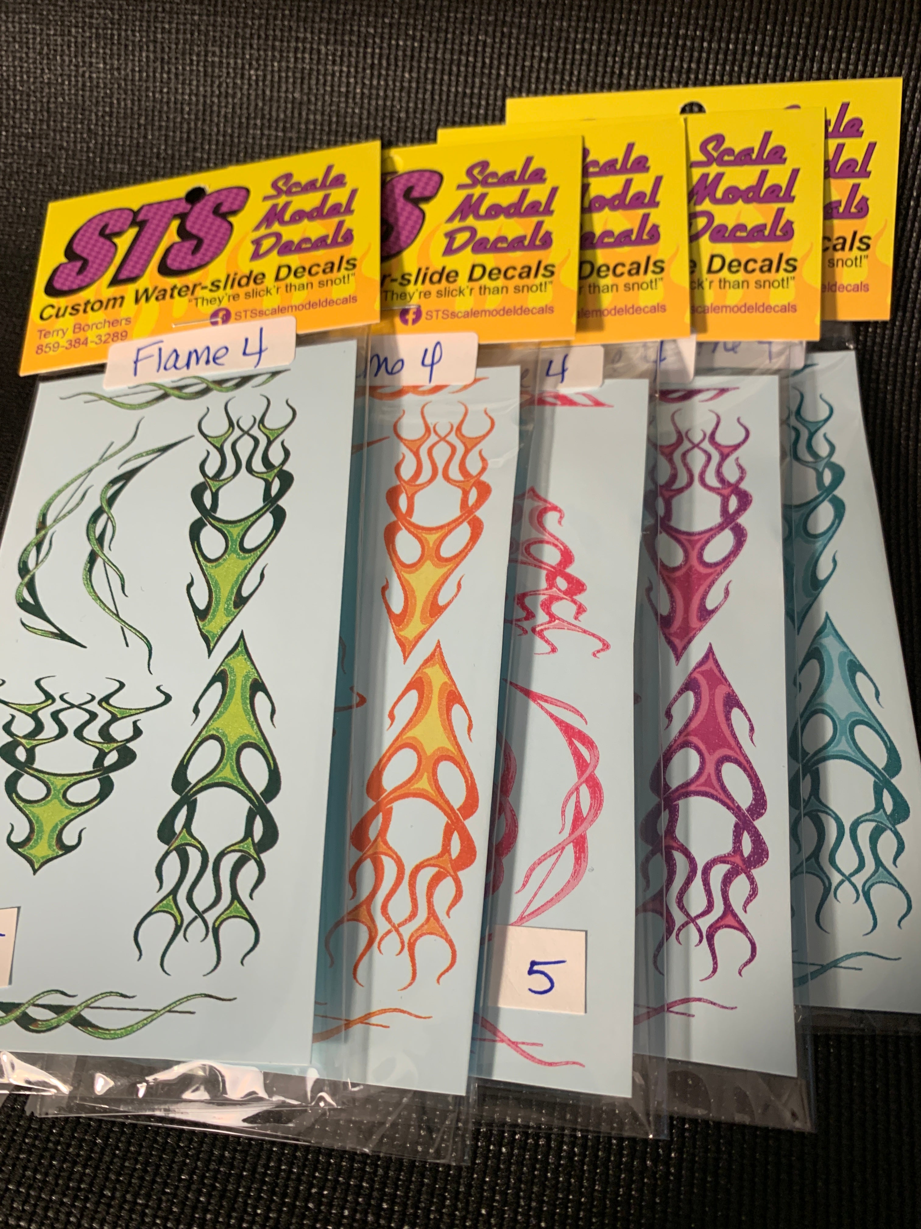 Premium Flames #4 Water Slide Decals for DIY Crafts, Model Kits & Custom Projects – High-Quality Decorative Stickers for Cars, Motorcycles & Home Decor
